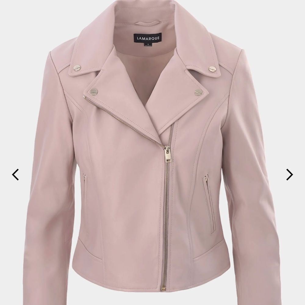 LaMarque Donna Leather Biker Jacket
Ballet pink in color